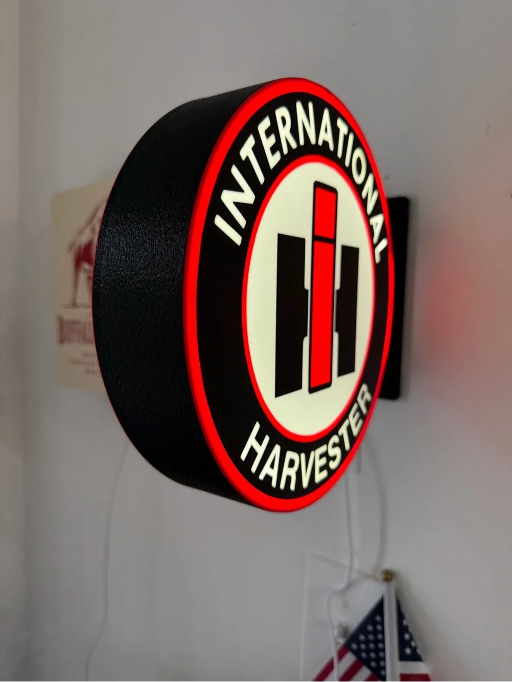 Red and Black Wall Sign - Vintage Logo Decor